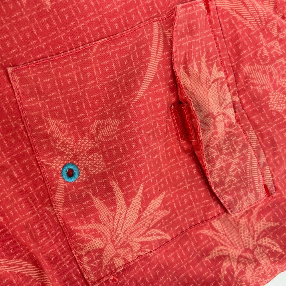 Tommy Bahama Swim Trunks Red Orange Pineapple Print‎ Size XL